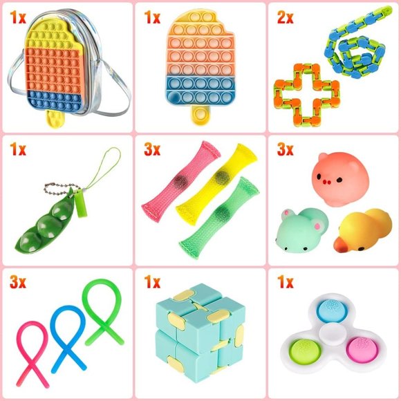 New Pop It Fidget Purse Popsicle Shoulder Bag with Sensory Fidget Toys - Picture 2 of 9